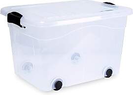 Aufbewahrungsbox Anzio 60 l mit Rollen + Deckel