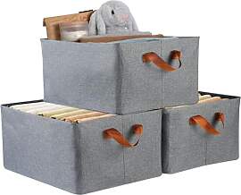 Aufbewahrungsbox Stoff, 3er Set Faltbare