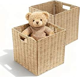 Aufbewahrungskörbe, 2PCS Korb Geflochten