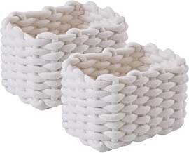 Aufbewahrungskorb Baumwolle 2er Set Geflochten