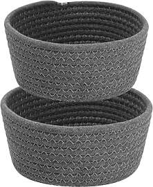Aufbewahrungskorb Baumwollseil Geflochten 2er Set, 