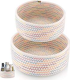 Aufbewahrungskorb Baumwollseil Geflochten 2er Set, 