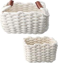 Aufbewahrungskorb Geflochten – 2er Set