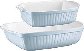 Auflaufformenset Kitchen Time aus Keramik, 2er-Set