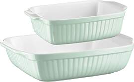 Auflaufformenset Kitchen Time aus Keramik, 2er-Set