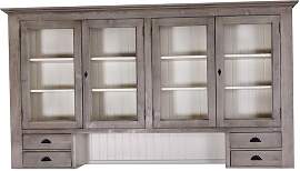 Aufsatz für Anrichte acht Schubladen unlackiert