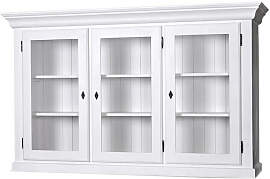 Aufsatz für Anrichte drei Schwenktüren unlackiert