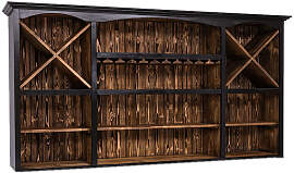 Aufsatz-Regal mit Gläserhalterung gewachst