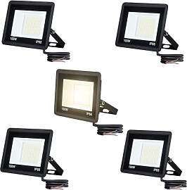 Aufun 5x100W LED Strahler Warmweiß Superhell LED