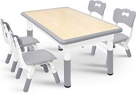 Aufun Kindertisch mit 4 Stühlen Set,