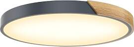 Aufun LED Deckenleuchte Deckenlampe Holz, Dimmbare 