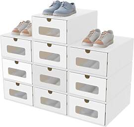 AufuN Schuhboxen aus Kraftpapier mit Deckel &