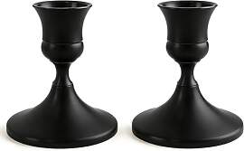 AUMAYCO Kerzenständer Schwarz 2 Set, Vintage