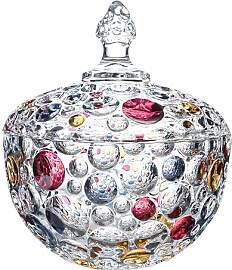 auons Bonbonglas Mit Deckel, Colorful Kristall