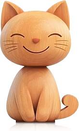 Aurelx Katzen Deko Ornamente, 2D Flache Holz Deko, 