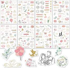 Aurenity Hochzeits-Aufkleber, Rosa Set 230+ DIY