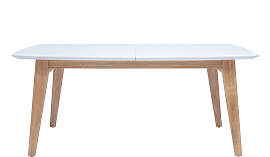 Ausziehbarer Esstisch rechteckig aus hellem