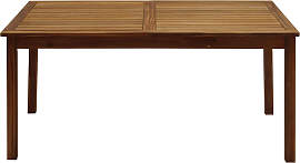 Ausziehbarer Gartentisch aus Massivholz L160-210