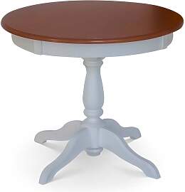 Ausziehbarer Landhaus-Esstisch weiß-braun