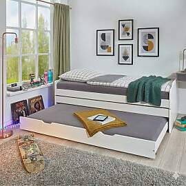 Ausziehbett 3-in-1 Kiefer Massivholz ohne Kopfteil 