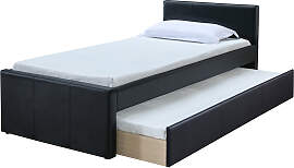 Ausziehbett 90 x 195 cm Schwarz Matt MACCO