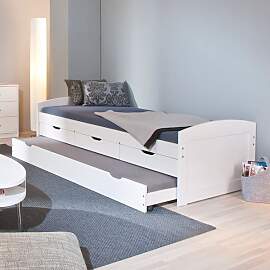 Ausziehbett Leon Kiefer Massivholz mit Lattenrost