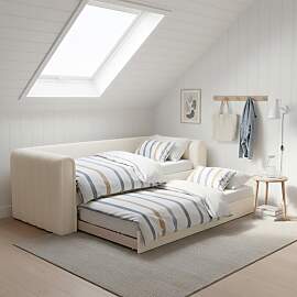 Ausziehbett Tasha Creme ca. 90x200 cm