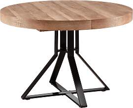 Ausziehtisch Louna Eichefarben MDF rund