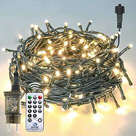 Auting Lichterkette außen Warmweiß 100LEDs, 13M