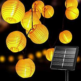 Auting Solar Lichterkette Lampion Außen,Lampions