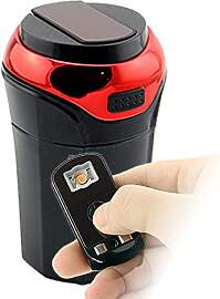 Auto Aschenbecher mit Feuerzeug und LED Licht, USB 