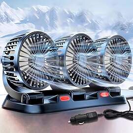 Auto Ventilator,12V Drei Köpfe Kopfstütze