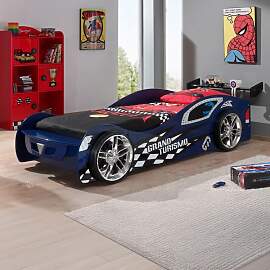 Autobett Hero blau mit Lattenrost 90x200cm