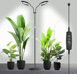 auvstar Pflanzenlampe Vollspektrum,2 Head Grow