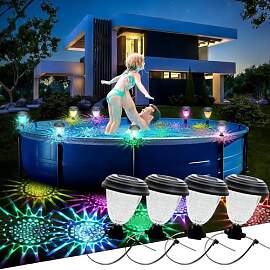 auvstar Solar Poolbeleuchtung für Frame Pools,4