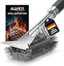 AUXHCYL Grillbürste Edelstahl, 3-in-1 Grill