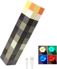 AVCXEC Wall Fackel Nachtlicht, 4 Farben 28cm 3D