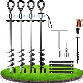 AVOFOREST Bodenanker Trampolin,4 Pack Heavy Duty