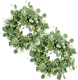Avoik 2PCS Eukalyptus Künstlicher Kranz