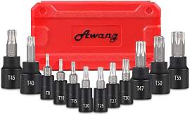 Awang Torx Bit Steckschlüsselsatz 13tlg,T8 - T60