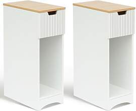 Awhtixbo Schmale Nachttische 2er Set,
