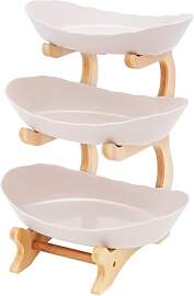 awolsrgiop 3 Stöckig Obstschale Obst Etagere,