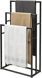 awolsrgiop Handtuchständer 3-Etagen Schwarz, 75cm 