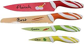 axentia 175478 Messerset 4-teilig, buntes