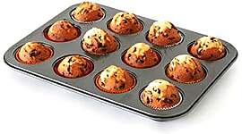 axentia 253802 Muffinbackform in Schwarz,