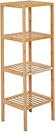 axentia Bambusregal, 4 Ablagen, holzfarben