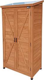 AXI Hugo Gartenschrank aus Holz in Kaffeebraun |