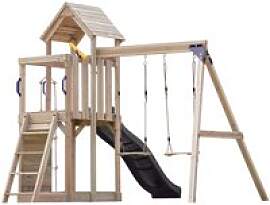 AXI Spielturm Moos braun B/H/L: ca. 342x267x375 cm
