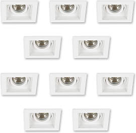 Axl Square Einbauspot weiß 10 stück