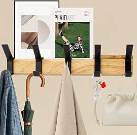 AXVRAV Garderobenleiste Holz Wand, 40 cm